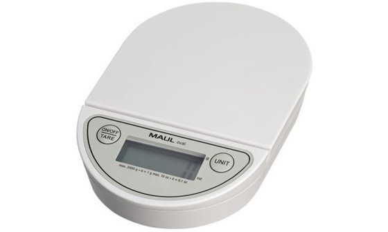 MAUL Briefwaage MAULoval, Tragkraft: 2.000 g, mit Batterie (62060474)