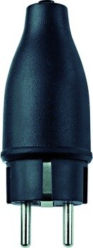 MERTEN MERTEN SCHUKO-Stecker Gummi IP20 ger sw 123851 Schraubkl