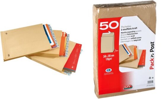 GPV Faltenversandtaschen, 24, 260 x 330 mm, Gewicht: 120 g (81600263)