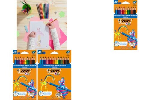 BIC KIDS Buntstifte Evolution ecolutions, 18er Kartonetui (339106300)