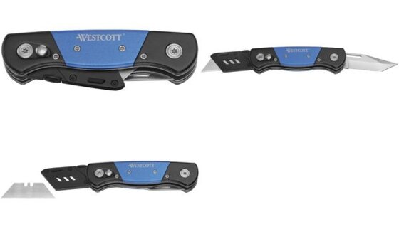 WESTCOTT Universal-Messer Edelstahl + Trapezklinge, klappbar (62350259)