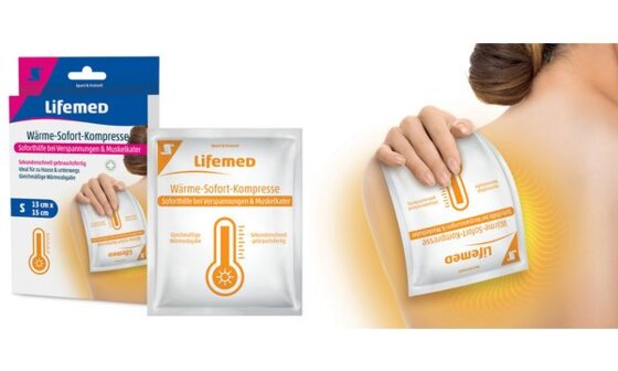 Lifemed W&auml;rme-Sofort-Kompresse, 150 x 130 mm, wei&szlig; (6499229)