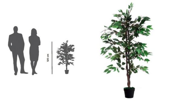 PAPERFLOW Kunstpflanze Feigenbaum , Höhe: 1200 mm