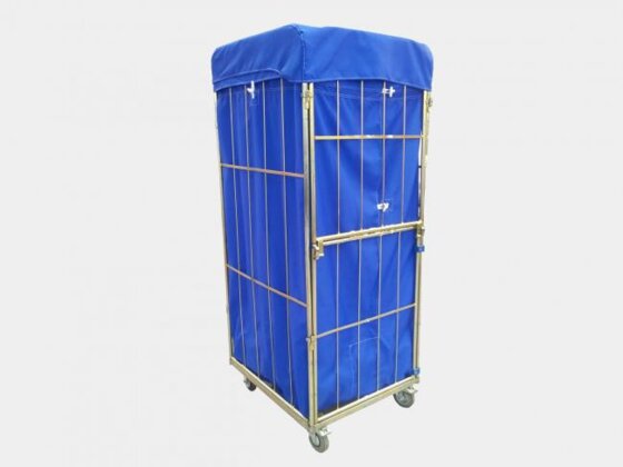 Containereinziehhaube dunkelgr&uuml;n, Polyester 180 g/m&sup2;, mit Knebelverschluss - 1