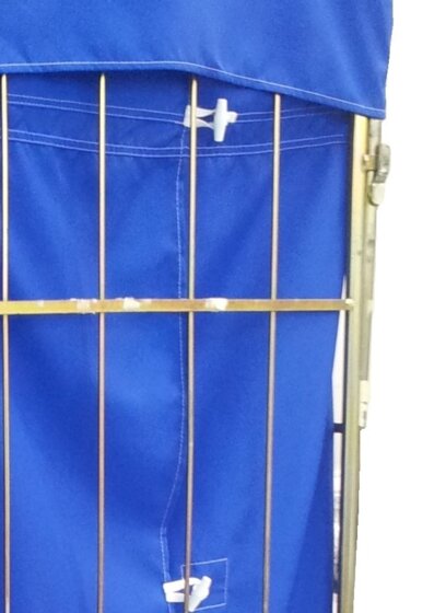 Containereinziehhaube dunkelgr&uuml;n, Polyester 180 g/m&sup2;, mit Knebelverschluss - 2