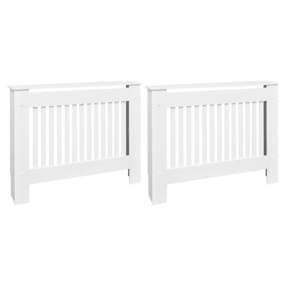 Heizkörperabdeckung 2 Stk. Weiß MDF 112 cm - 2