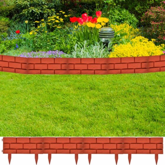 11 x Palisade Gartenzaun Beeteinfassung Beetumrandung - 1