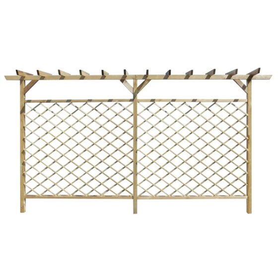 Gitterzaun mit Pergola-Oberteil Holz - 1