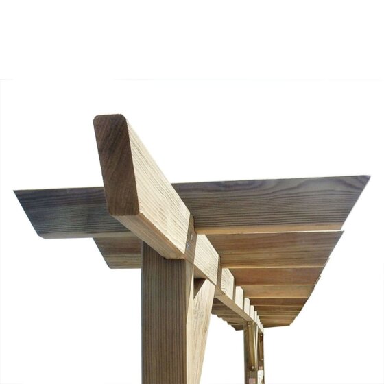 Gitterzaun mit Pergola-Oberteil Holz - 3