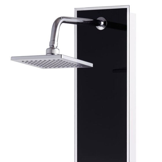 Duschpaneel Glas 18×42,1×120 cm Schwarz - 3