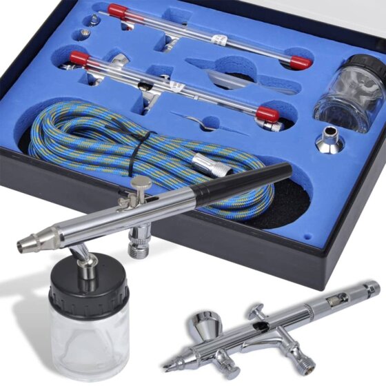 Airbrush Set mit zwei Sprühpistolen - 1