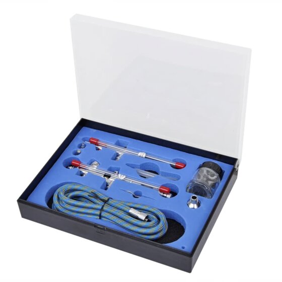 Airbrush Set mit zwei Sprühpistolen - 2