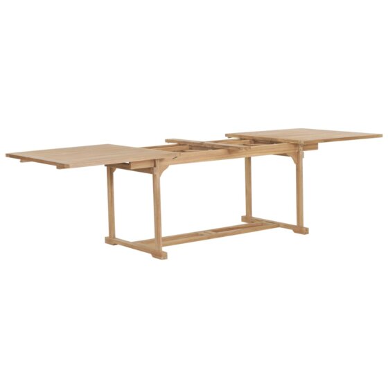 Ausziehbarer Gartentisch 180-280 x 100 x 75 cm Teak Massivholz - 3