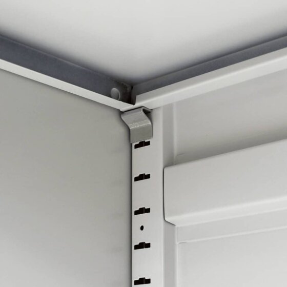 Aktenschrank 90×40×140 cm Stahl Grau - 2
