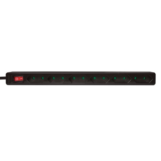 LogiLink Steckdosenleiste 6-fach mit Schalter, schmal, 1,5m, schwarz - 2