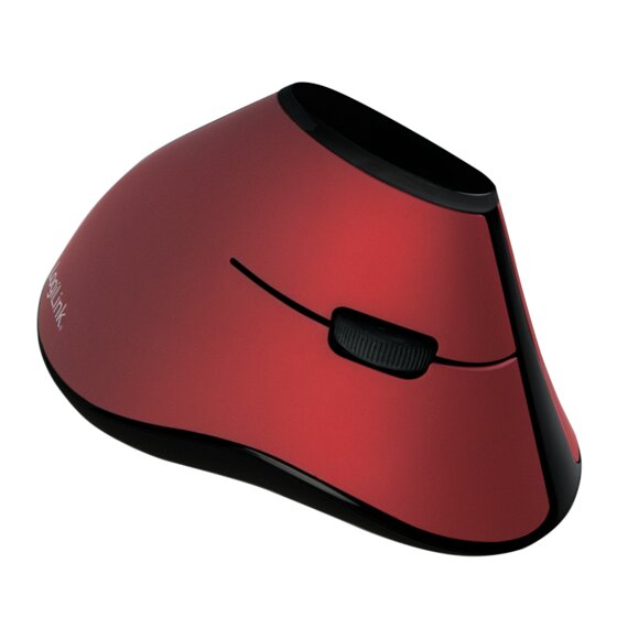 Typhoon Ergonomische Funk-Maus, vertikal, 2.4 GHz, 1200 dpi, rot - 2