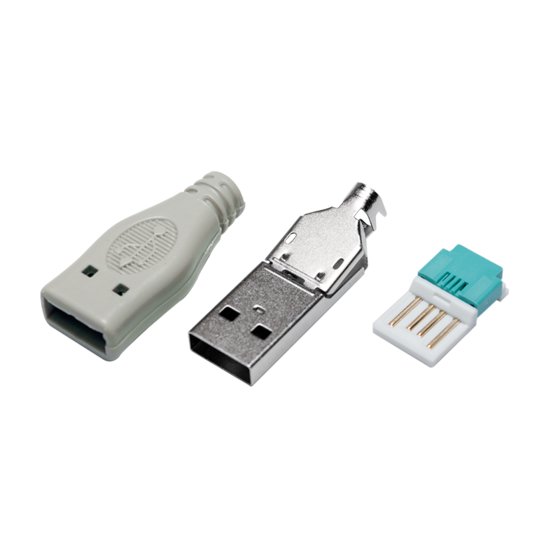 LogiLink USB-Stecker Typ-A, 3-teiliges Set