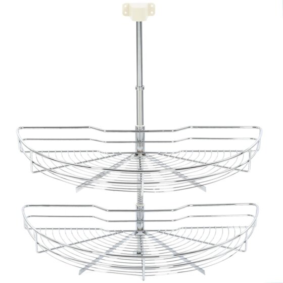 2-stufiger Küchen-Drahtkorb Silbern 180 Grad 75 cm - 3
