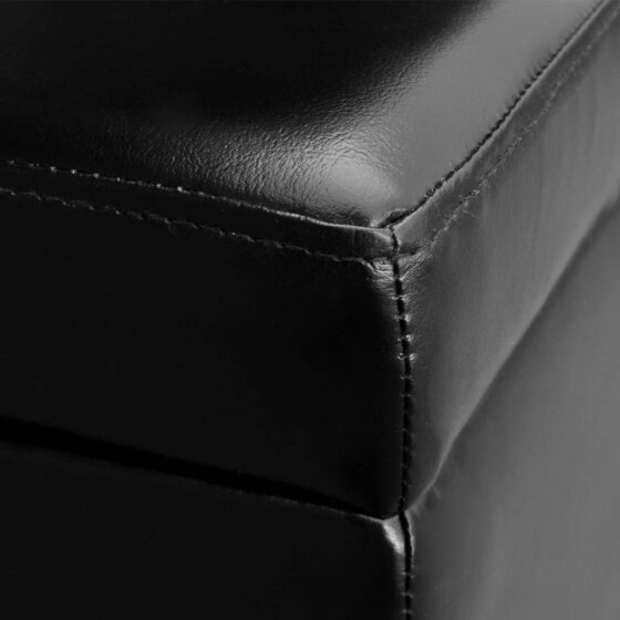 Ablagebank Sitzbank Aufbewahrung holz schwarz - 2