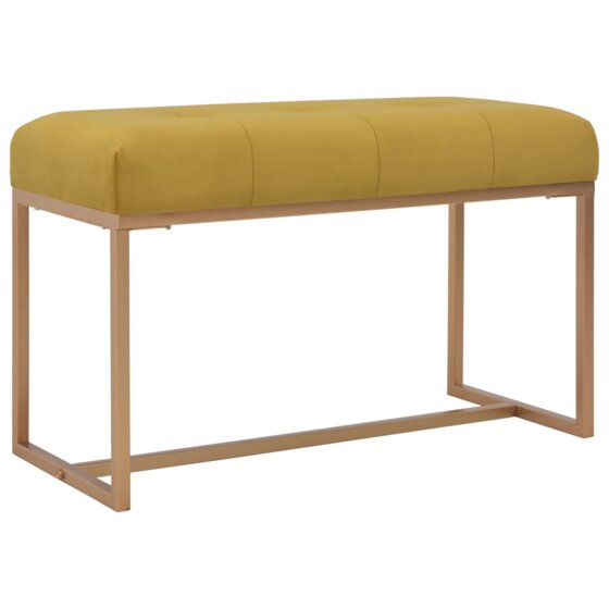 Bank 80 cm Senfgelb Samt - 1