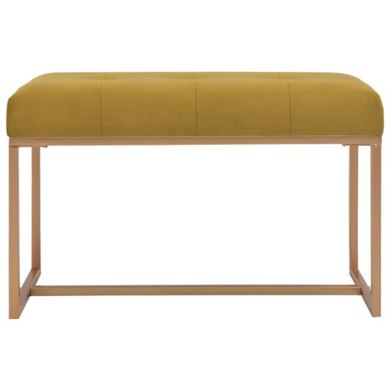 Bank 80 cm Senfgelb Samt - 2