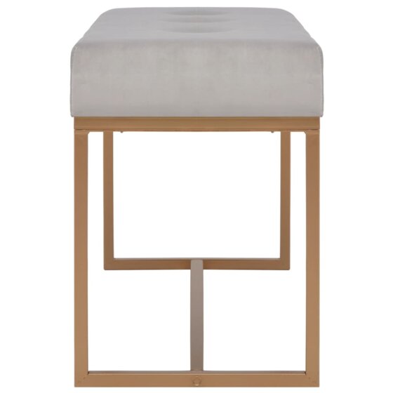 Bank 80 cm Grau Samt - 3