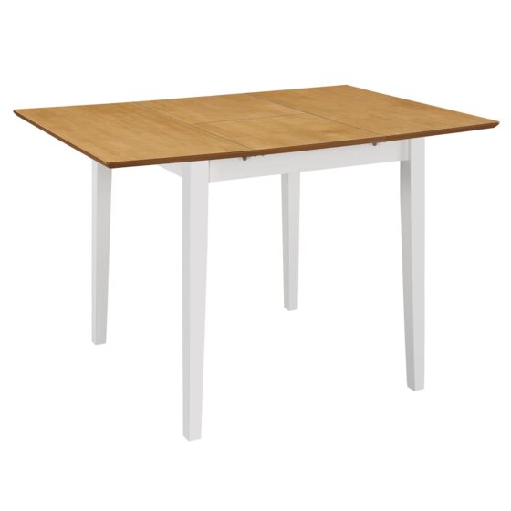 Ausziehbarer Esstisch Weiß (80-120)x80x74 cm MDF - 1