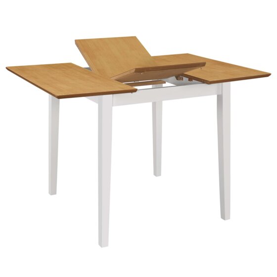 Ausziehbarer Esstisch Weiß (80-120)x80x74 cm MDF - 2