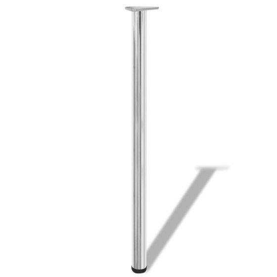 4x höhenverstellbares Tischbein Tischbeine Stützfuß Chrom 1100 mm - 2