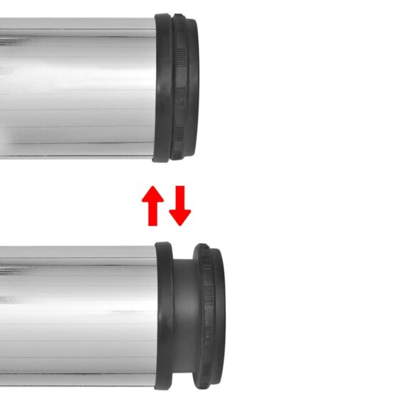 4x höhenverstellbares Tischbein Tischbeine Stützfuß Chrom 1100 mm - 3