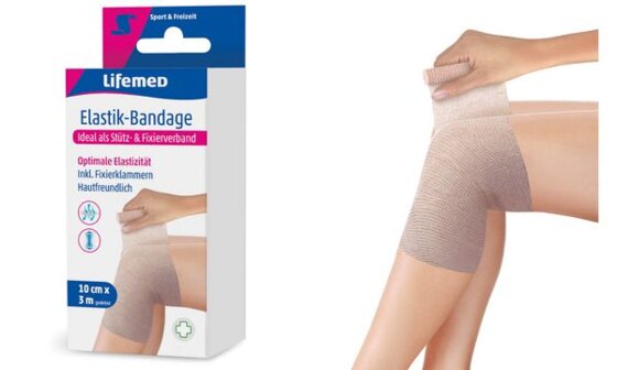 Lifemed Elastik-Bandage, hautfarben, 100 mm x 3,0 m (6499222)