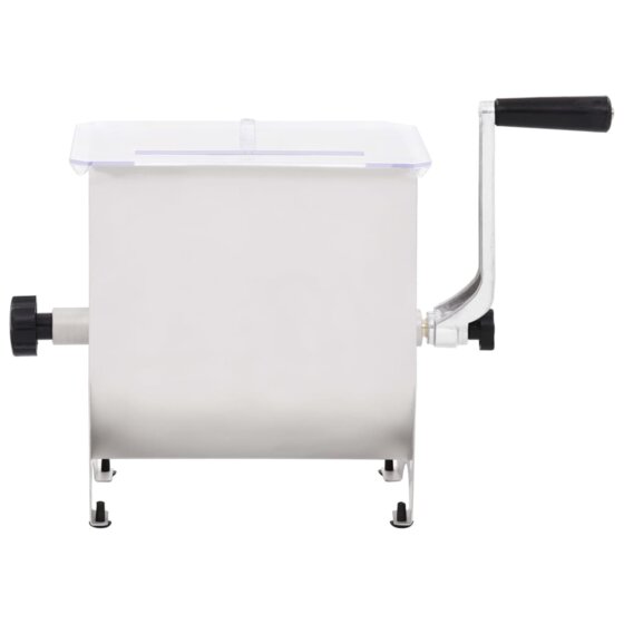 Manueller Fleischmischer mit Deckel Silbern 20 L Edelstahl - 2