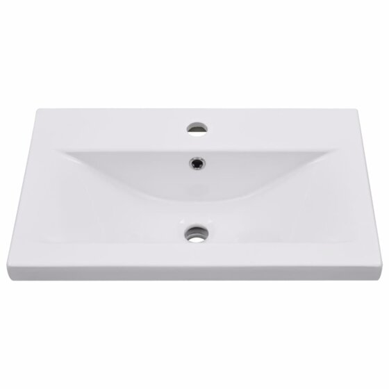 Einbauwaschbecken 61x39,5x18,5 cm Keramik Weiß - 3