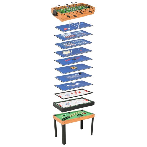 15-in-1 Multigame-Tisch 121×61×82 cm Ahorn - 1