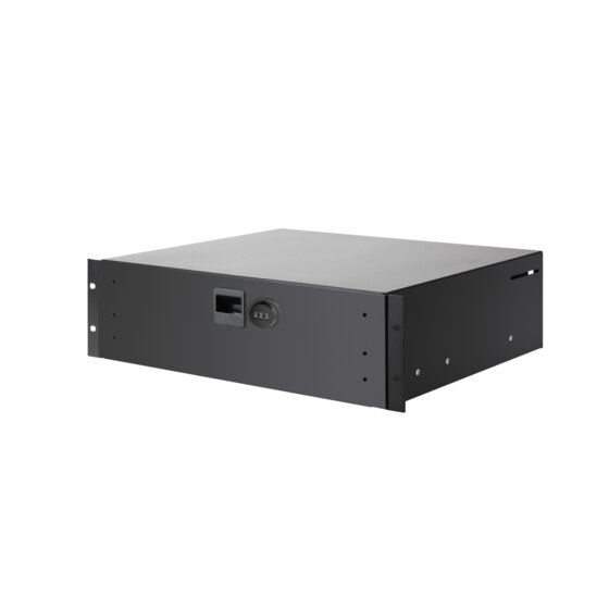 Adam Hall 19" Parts 87403 A CL - Rackschublade 3 HE Aluminium mit eingebauten Zahlenschloss