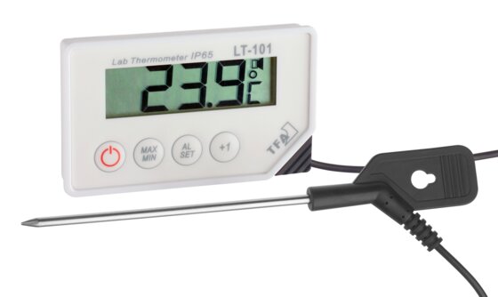 LT101 Laborthermometer, robus­te Ein­s­tech­spitze 100mm