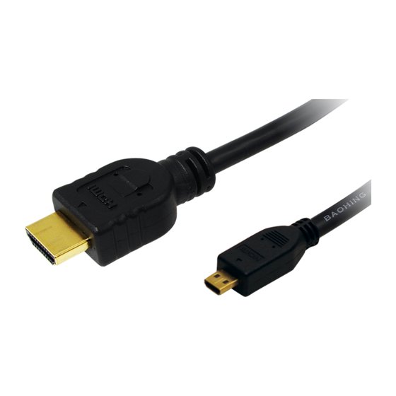 LogiLink Kabel HDMI (Typ-A) auf Micro-HDMI (Typ-D), 1m