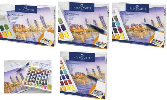 FABER-CASTELL Aquarellfarbe in Näpfchen, 24er Etui (5661396)