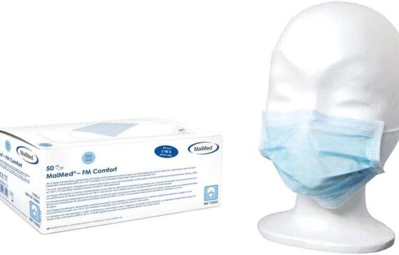 MAIMED- FM Comfort OP-Mundschutz, Maske 3-lagig medizinischer Mundschutz EN 1468