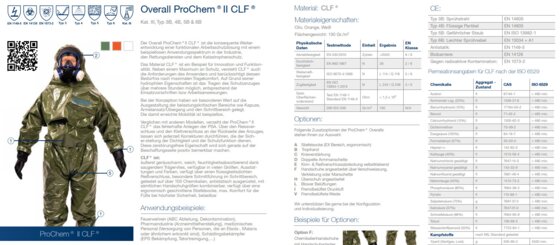 ProChem II CLF Overall Chemikalienschutzanzug Kat. III, Typ 3B, 4B, 5B & 6B orange XXL - 2
