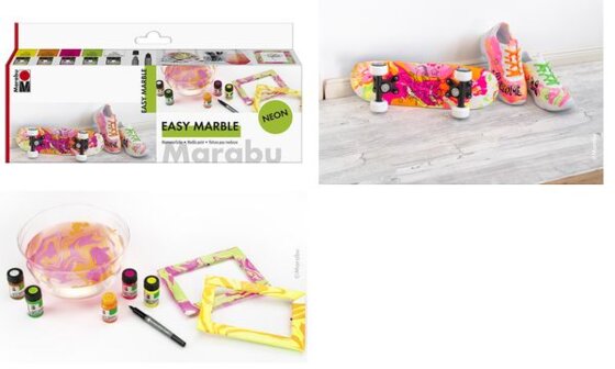 Marabu Marmorierfarbe "easy marble", Set NEON (57202197)