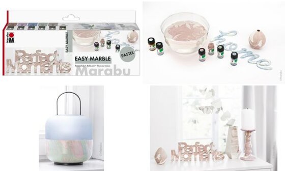 Marabu Marmorierfarbe "easy marble", Set PASTELL (57202198)