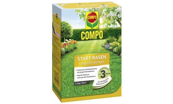 COMPO Start-Rasen Langzeit-Dünger, 1,5 kg für 50 qm (60010165)