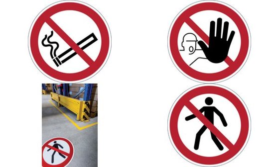 DURABLE Verbotskennzeichen Fußgänger verboten, selbstklebend (9173203)