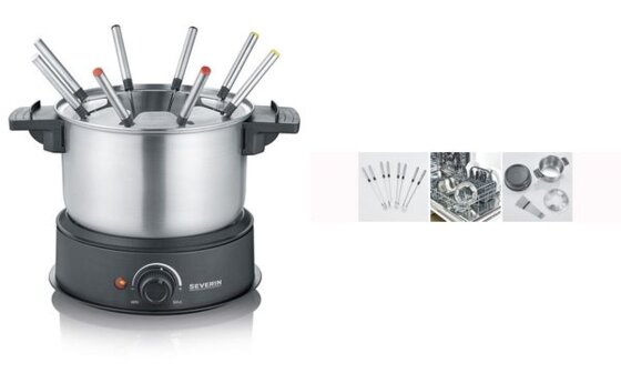 SEVERIN Fondue FO 2470, Edelstahl/schwarz (96270283)