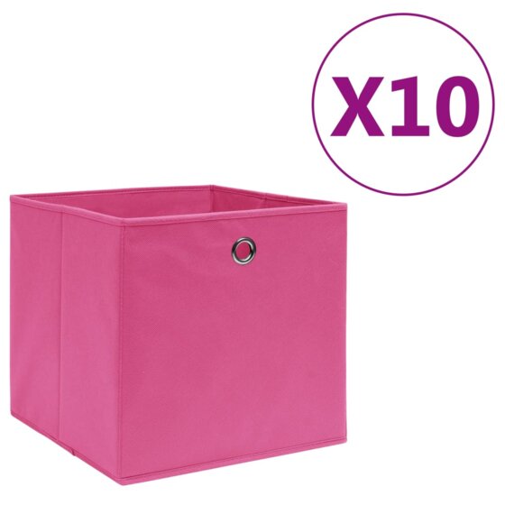 Aufbewahrungsboxen 10 Stk. Vliesstoff 28x28x28 cm Rosa - 1