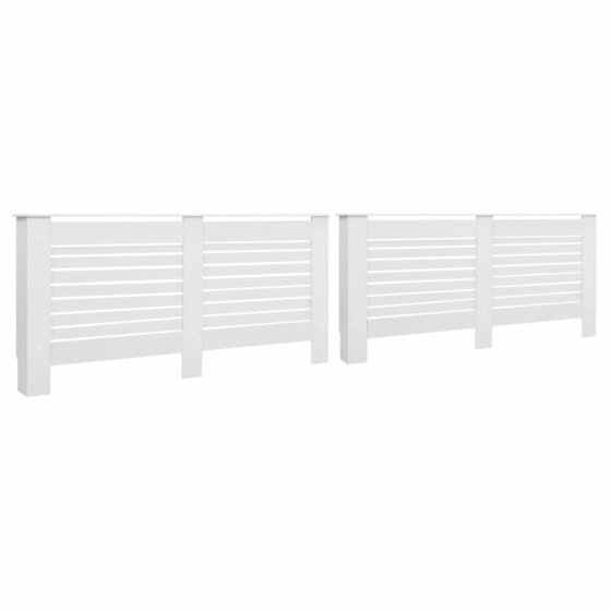 Heizkörperverkleidungen 2 Stk. Weiß 172×19×81,5 cm MDF - 2