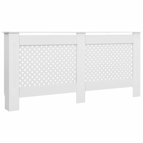 Heizkörperverkleidungen 2 Stk. Weiß 152×19×81,5 cm MDF - 3