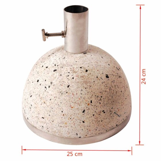 Esschert Design Sonnenschirmständer 11,5 kg S Weiß PV09 - 2
