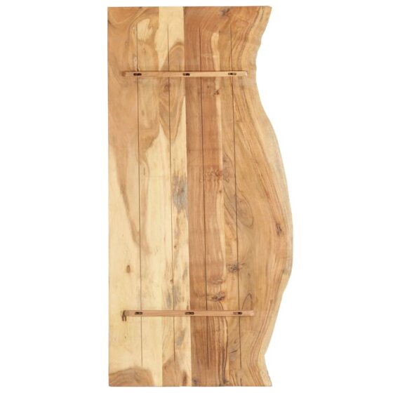 Badezimmer-Waschtischplatte Massivholz Akazie 140 x 55 x 2,5 cm - 2